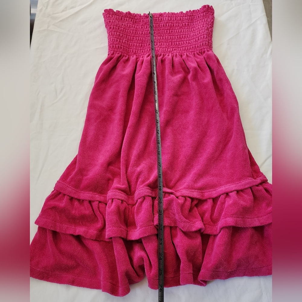 Juicy Couture Bright Pink Smocked Strapless Top (sz small/petite) - Picture 12 of 14